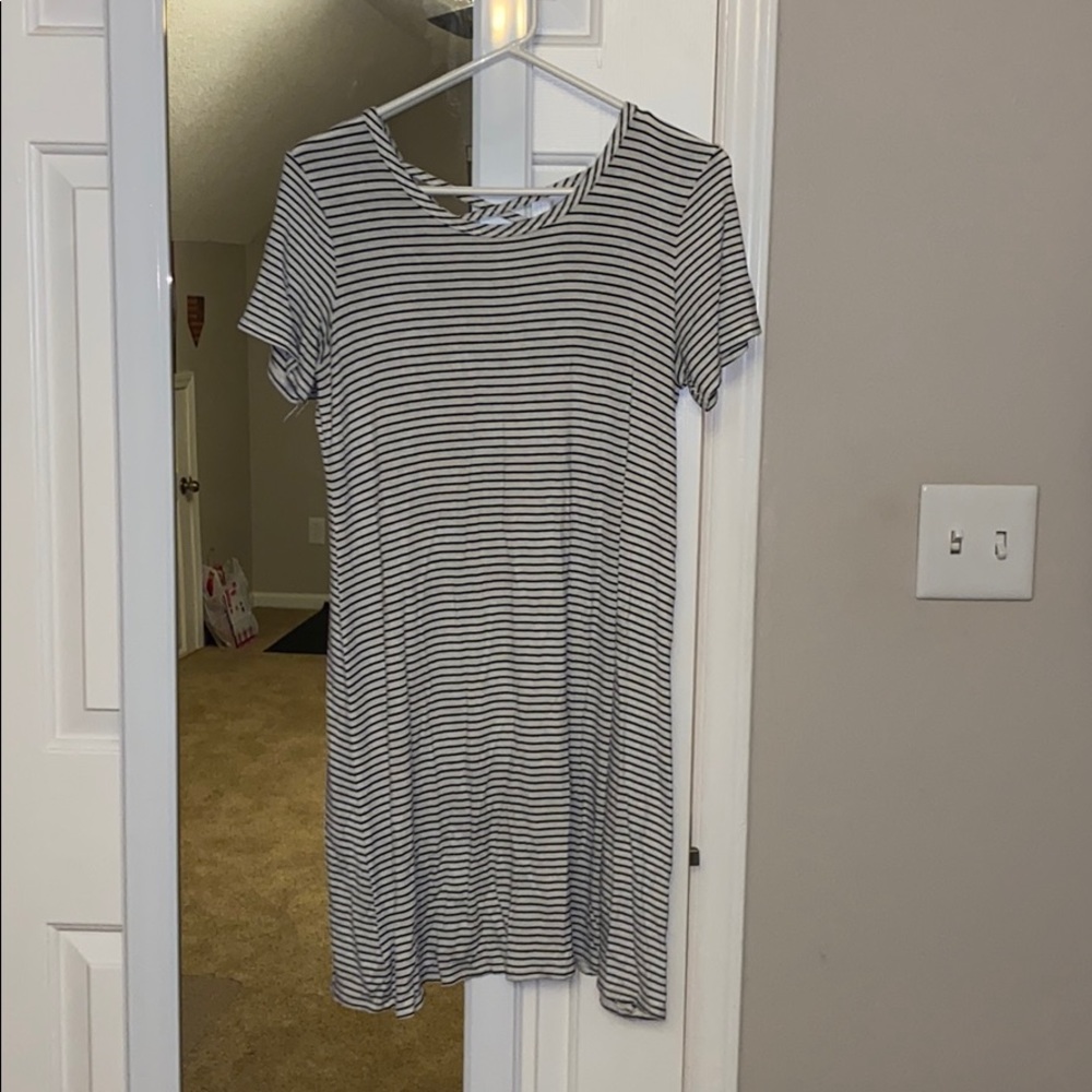 Black and white striped dress by Olivia Rae